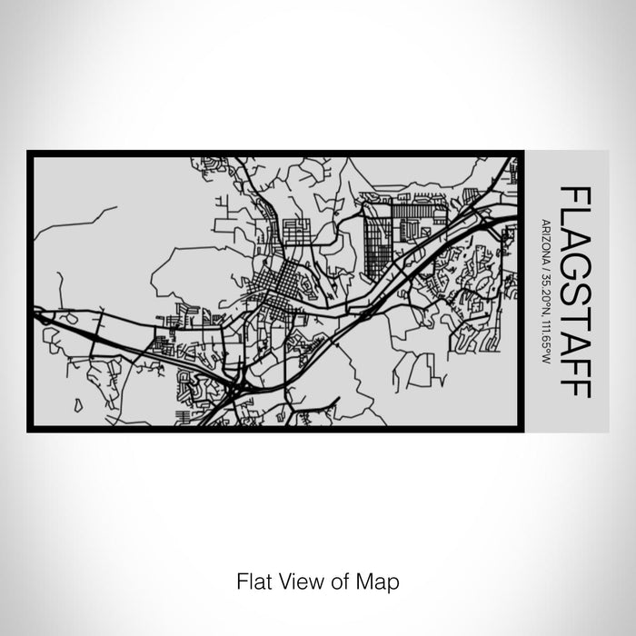 Rendered View of Flagstaff Arizona Map on 17oz Stainless Steel Insulated Cola Bottle in Stainless