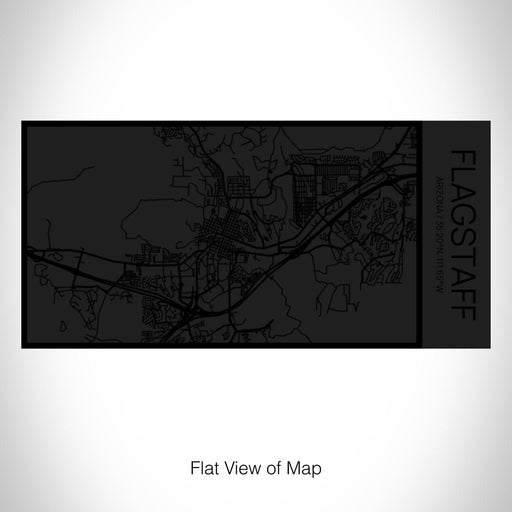 Rendered View of Flagstaff Arizona Map on 17oz Stainless Steel Insulated Cola Bottle in Stainless in Matte Black