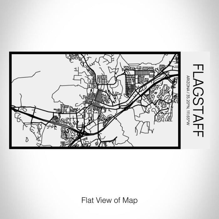 Rendered View of Flagstaff Arizona Map on 17oz Stainless Steel Insulated Cola Bottle in Stainless in Matte White