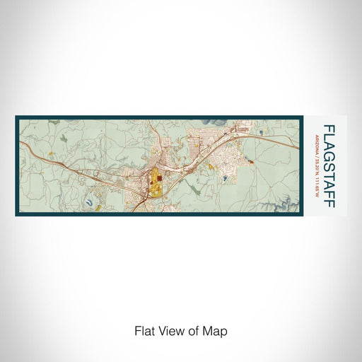 Rendered View of Flagstaff Arizona Map on 10oz Stainless Steel Insulated Cup in Woodblock with Sliding Lid