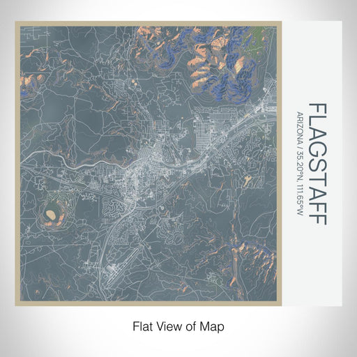 Rendered View of Flagstaff Arizona Map on 17oz Stainless Steel Insulated Tumbler in Afternoon Map Style
