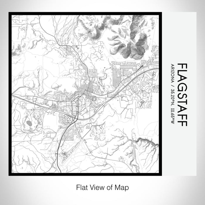 Rendered View of Flagstaff Arizona Map on 17oz Stainless Steel Insulated Tumbler in Classic Map Style