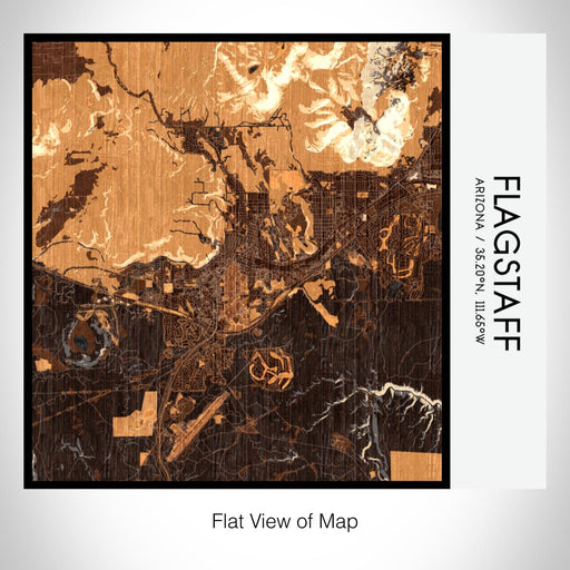 Rendered View of Flagstaff Arizona Map on 17oz Stainless Steel Insulated Tumbler in Ember Map Style