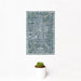 12x18 Flint Michigan Map Print Portrait Orientation in Afternoon Style With Small Cactus Plant in White Planter