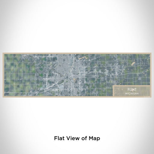 Flat View of Map Custom Flint Michigan Map Enamel Mug in Afternoon