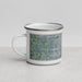 Left View Custom Flint Michigan Map Enamel Mug in Afternoon