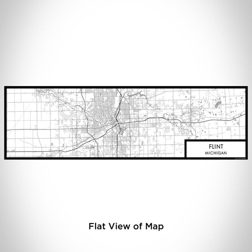 Flat View of Map Custom Flint Michigan Map Enamel Mug in Classic