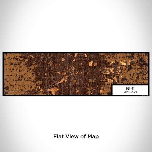 Flat View of Map Custom Flint Michigan Map Enamel Mug in Ember