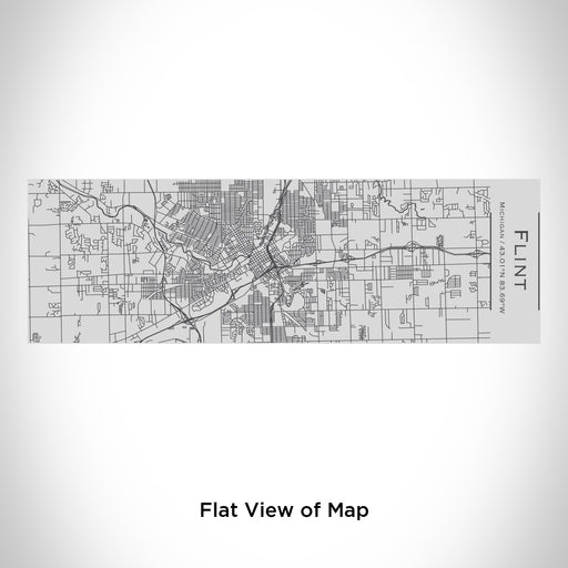 Rendered View of Flint Michigan Map Engraving on 10oz Stainless Steel Insulated Cup with Sipping Lid