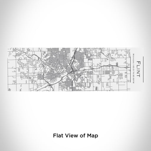 Rendered View of Flint Michigan Map Engraving on 10oz Stainless Steel Insulated Cup with Sliding Lid in White
