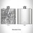 Rendered View of Flint Michigan Map Engraving on 6oz Stainless Steel Flask