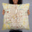 Person holding 22x22 Custom Flint Michigan Map Throw Pillow in Woodblock