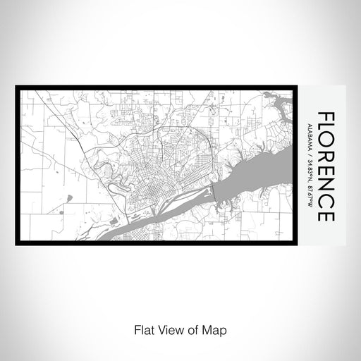 Rendered View of Florence Alabama Map on 17oz Stainless Steel Insulated Bottle with printed classic style map
