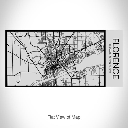 Rendered View of Florence Alabama Map on 17oz Stainless Steel Insulated Cola Bottle in Stainless