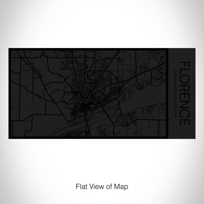 Rendered View of Florence Alabama Map on 17oz Stainless Steel Insulated Cola Bottle in Stainless in Matte Black