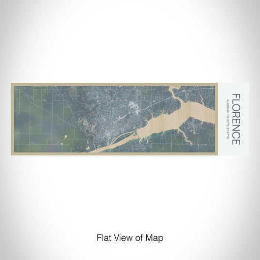 Rendered View of Florence Alabama Map on 10oz Stainless Steel Insulated Cup in Afternoon with Sliding Lid