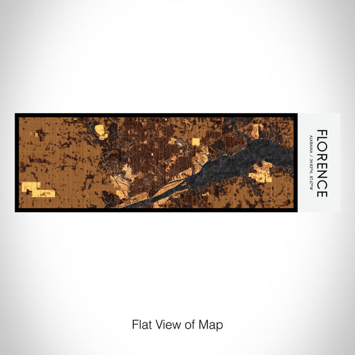 Rendered View of Florence Alabama Map on 10oz Stainless Steel Insulated Cup in Ember with Sliding Lid