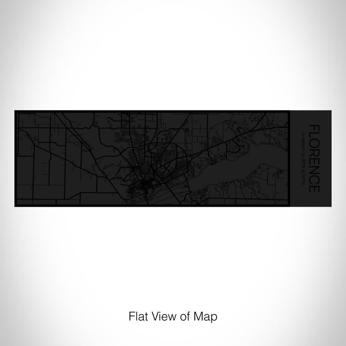 Rendered View of Florence Alabama Map on 10oz Stainless Steel Insulated Cup in Matte Black with Sliding Lid