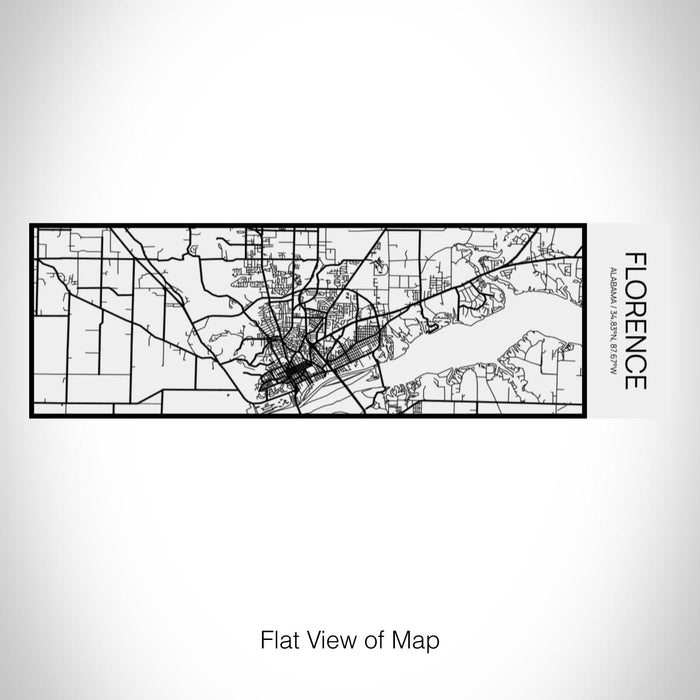 Rendered View of Florence Alabama Map on 10oz Stainless Steel Insulated Cup in Matte White with Sliding Lid