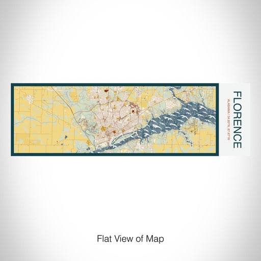 Rendered View of Florence Alabama Map on 10oz Stainless Steel Insulated Cup in Woodblock with Sliding Lid