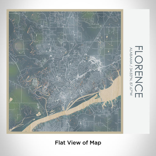 Rendered View of Florence Alabama Map on 17oz Stainless Steel Insulated Tumbler in Afternoon Map Style