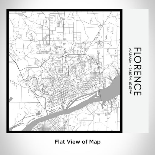 Rendered View of Florence Alabama Map on 17oz Stainless Steel Insulated Tumbler in Classic Map Style