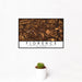 12x18 Florence South Carolina Map Print Landscape Orientation in Ember Style With Small Cactus Plant in White Planter