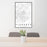 24x36 Florence South Carolina Map Print Portrait Orientation in Classic Style Behind 2 Chairs Table and Potted Plant
