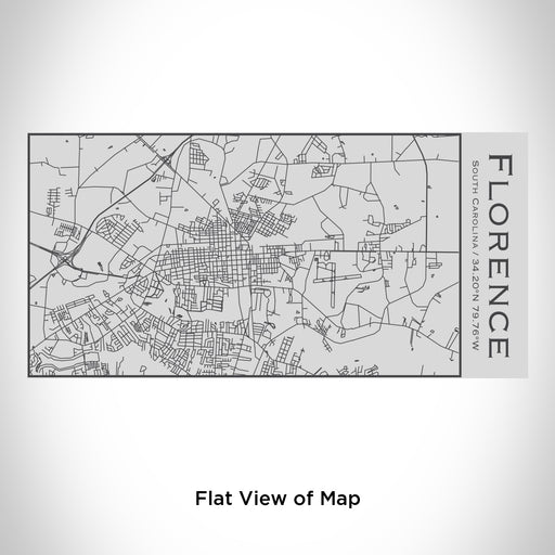 Rendered View of Florence South Carolina Map Engraving on 17oz Stainless Steel Insulated Cola Bottle
