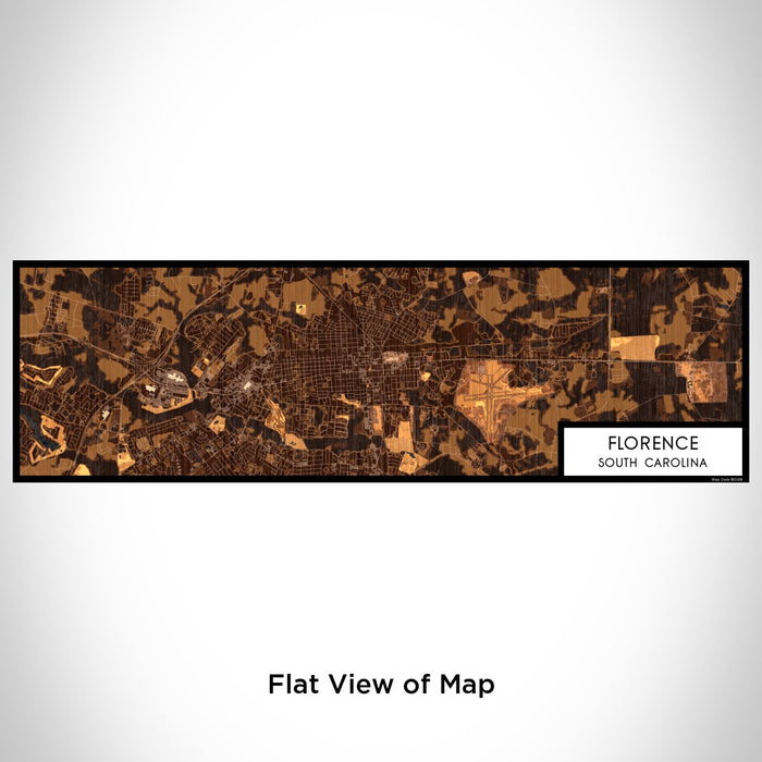 Flat View of Map Custom Florence South Carolina Map Enamel Mug in Ember