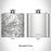Rendered View of Florence South Carolina Map Engraving on 6oz Stainless Steel Flask