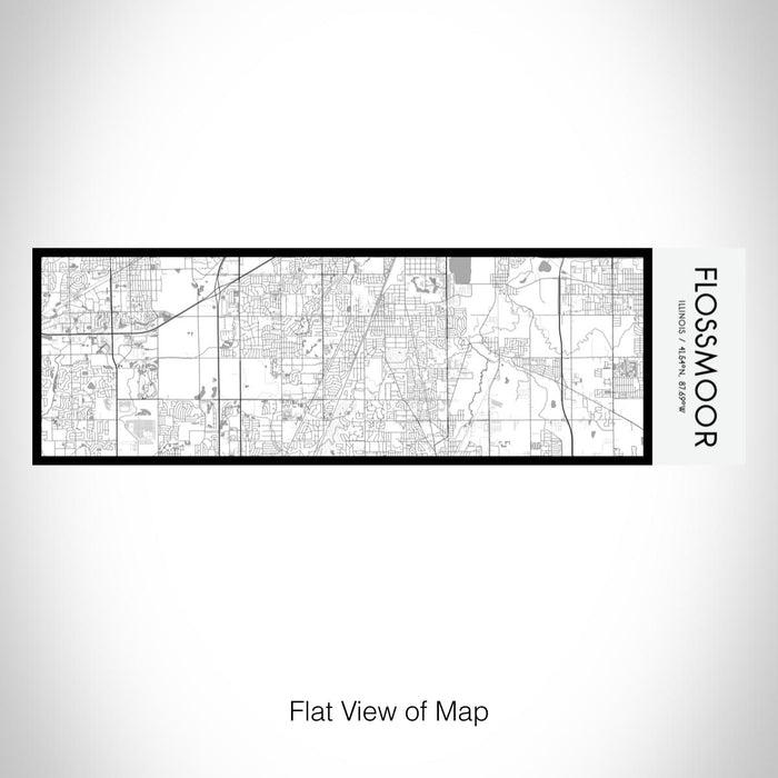 Rendered View of Flossmoor Illinois Map on 10oz Stainless Steel Insulated Cup in Classic with Sliding Lid