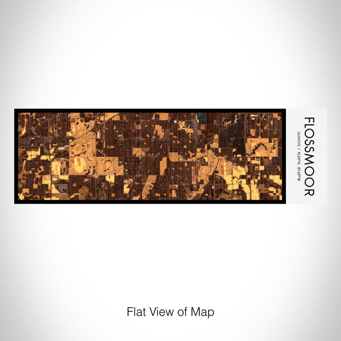 Rendered View of Flossmoor Illinois Map on 10oz Stainless Steel Insulated Cup in Ember with Sliding Lid