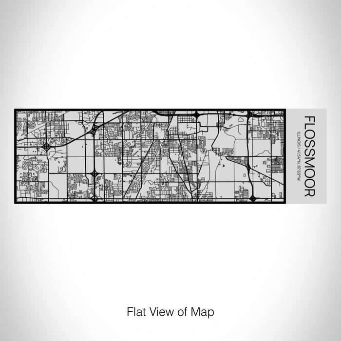 Rendered View of Flossmoor Illinois Map on 10oz Stainless Steel Insulated Cup with Sipping Lid