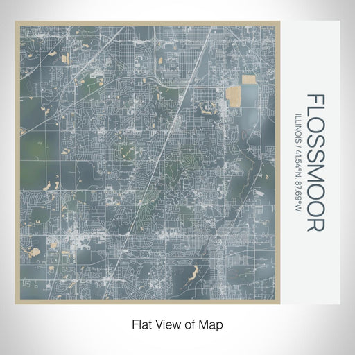 Rendered View of Flossmoor Illinois Map on 17oz Stainless Steel Insulated Tumbler in Afternoon Map Style
