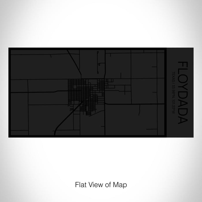 Rendered View of Floydada Texas Map on 17oz Stainless Steel Insulated Cola Bottle in Stainless in Matte Black