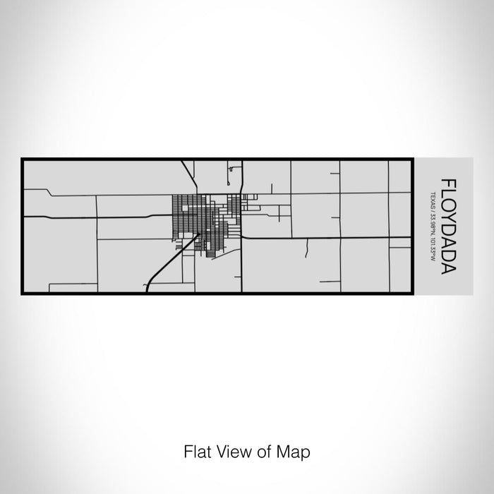 Rendered View of Floydada Texas Map on 10oz Stainless Steel Insulated Cup with Sipping Lid