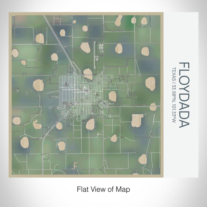 Rendered View of Floydada Texas Map on 17oz Stainless Steel Insulated Tumbler in Afternoon Map Style