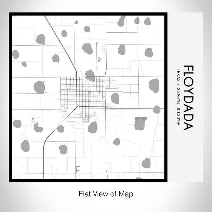 Rendered View of Floydada Texas Map on 17oz Stainless Steel Insulated Tumbler in Classic Map Style