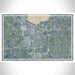 Fond du Lac Wisconsin Map Print Landscape Orientation in Afternoon Style With Shaded Background