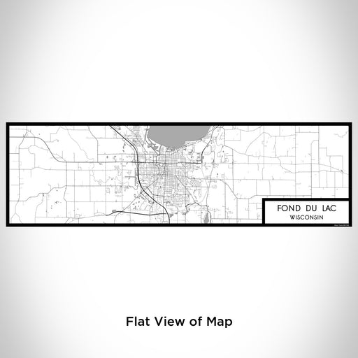 Flat View of Map Custom Fond du Lac Wisconsin Map Enamel Mug in Classic
