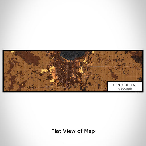 Flat View of Map Custom Fond du Lac Wisconsin Map Enamel Mug in Ember