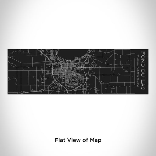 Rendered View of Fond du Lac Wisconsin Map Engraving on 10oz Stainless Steel Insulated Cup with Sliding Lid in Black