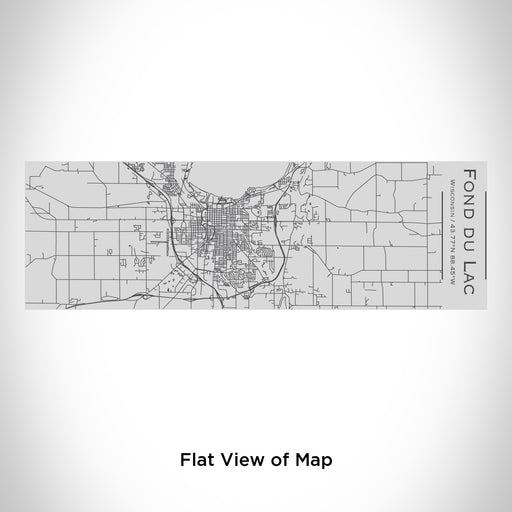 Rendered View of Fond du Lac Wisconsin Map Engraving on 10oz Stainless Steel Insulated Cup with Sipping Lid