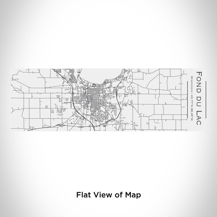 Rendered View of Fond du Lac Wisconsin Map Engraving on 10oz Stainless Steel Insulated Cup with Sliding Lid in White