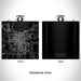 Rendered View of Fond du Lac Wisconsin Map Engraving on 6oz Stainless Steel Flask in Black