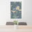 24x36 Forest Lake Minnesota Map Print Portrait Orientation in Afternoon Style Behind 2 Chairs Table and Potted Plant