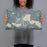 Person holding 20x12 Custom Forest Lake Minnesota Map Throw Pillow in Afternoon