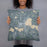 Person holding 18x18 Custom Forest Lake Minnesota Map Throw Pillow in Afternoon