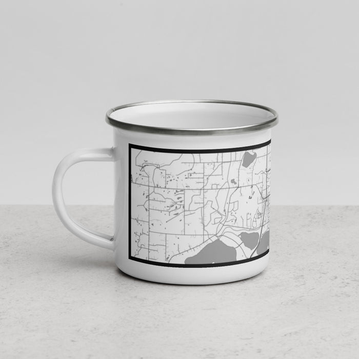 Left View Custom Forest Lake Minnesota Map Enamel Mug in Classic